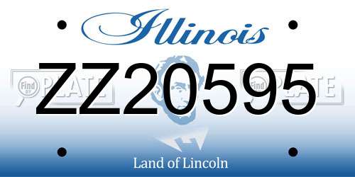 ZZ20595 Illinois License Plate
