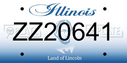 ZZ20641 Illinois License Plate