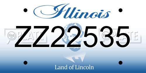 ZZ22535 Illinois License Plate