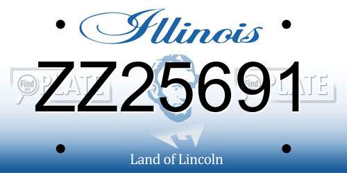 ZZ25691 Illinois License Plate