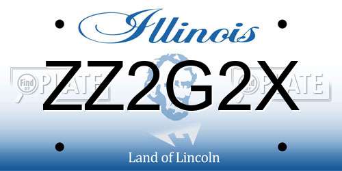 ZZ2G2X Illinois License Plate