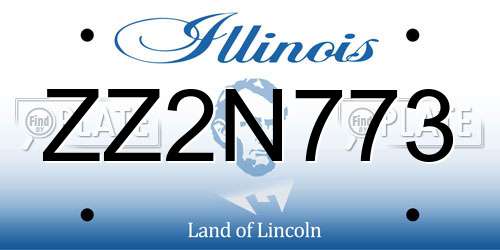 ZZ2N773 Illinois License Plate