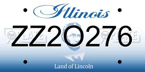 ZZ2O276 Illinois License Plate