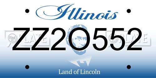 ZZ2O552 Illinois License Plate