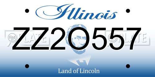 ZZ2O557 Illinois License Plate