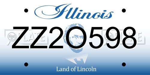 ZZ2O598 Illinois License Plate