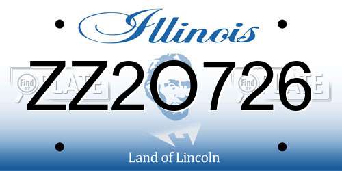 ZZ2O726 Illinois License Plate