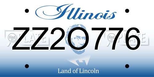 ZZ2O776 Illinois License Plate