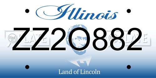 ZZ2O882 Illinois License Plate