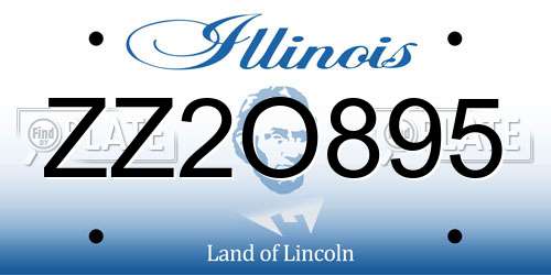 ZZ2O895 Illinois License Plate