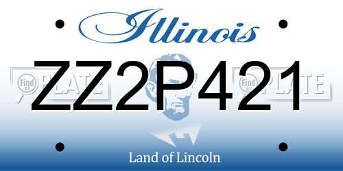 ZZ2P421 Illinois License Plate