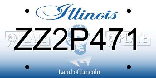 ZZ2P471 Illinois License Plate