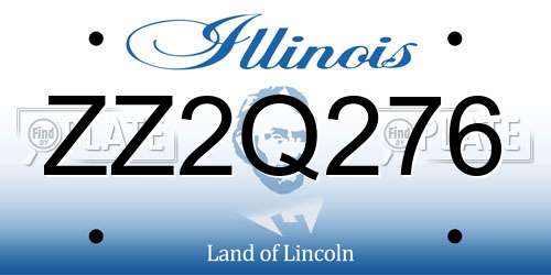 ZZ2Q276 Illinois License Plate