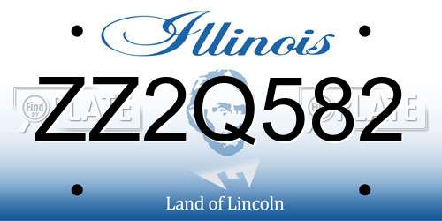 ZZ2Q582 Illinois License Plate