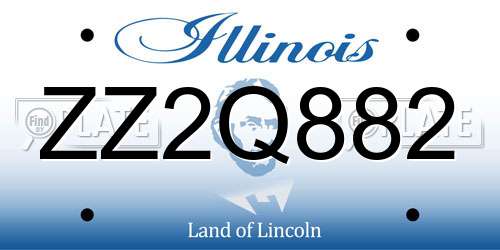ZZ2Q882 Illinois License Plate