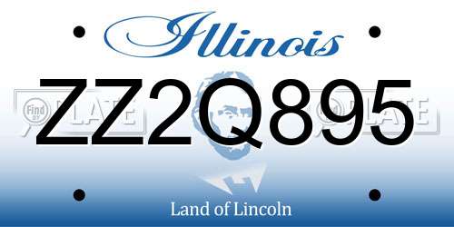 ZZ2Q895 Illinois License Plate