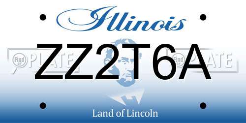ZZ2T6A Illinois License Plate