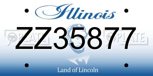 ZZ35877 Illinois License Plate