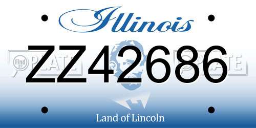 ZZ42686 Illinois License Plate