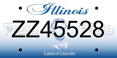ZZ45528 Illinois License Plate