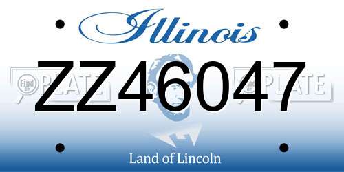 ZZ46047 Illinois License Plate