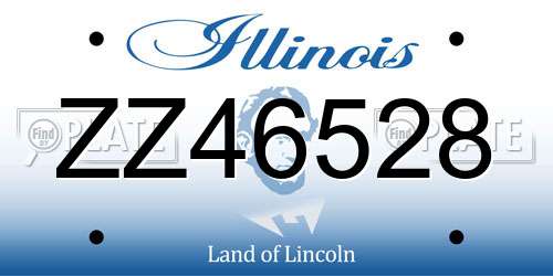 ZZ46528 Illinois License Plate