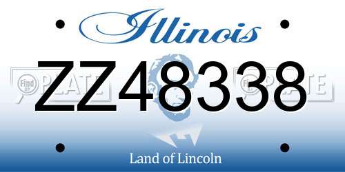 ZZ48338 Illinois License Plate