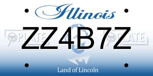 ZZ4B7Z Illinois License Plate