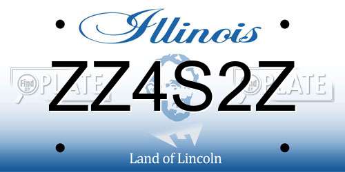 ZZ4S2Z Illinois License Plate