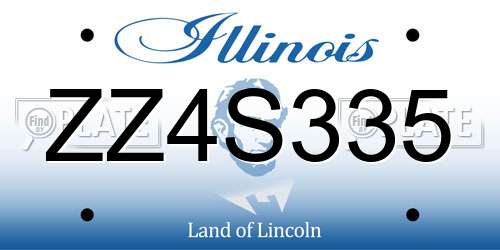 ZZ4S335 Illinois License Plate