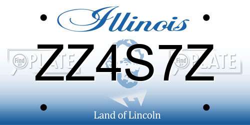 ZZ4S7Z Illinois License Plate