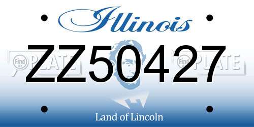ZZ50427 Illinois License Plate
