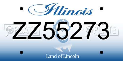 ZZ55273 Illinois License Plate
