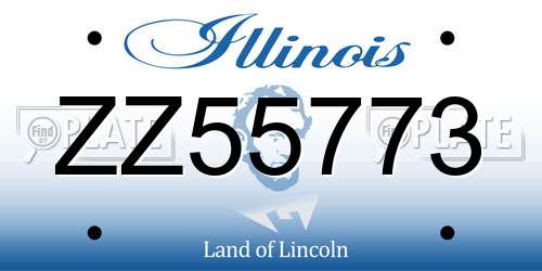ZZ55773 Illinois License Plate