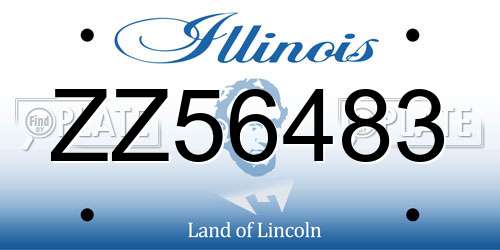 ZZ56483 Illinois License Plate