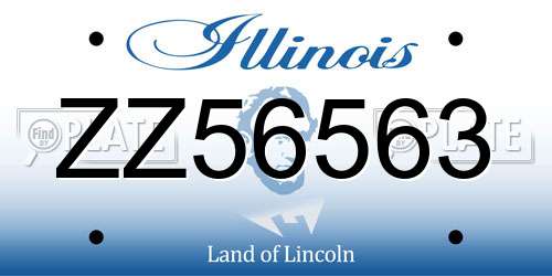 ZZ56563 Illinois License Plate