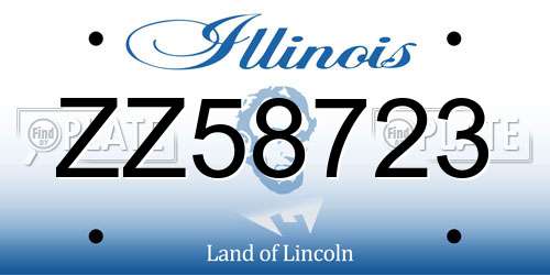 ZZ58723 Illinois License Plate