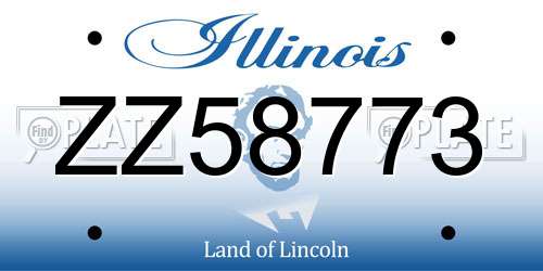 ZZ58773 Illinois License Plate