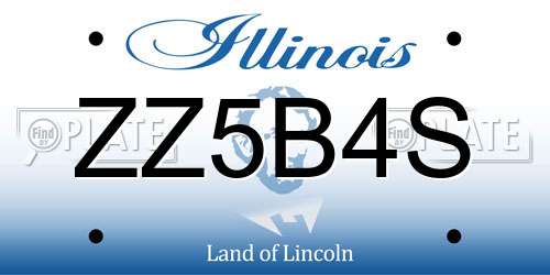 ZZ5B4S Illinois License Plate