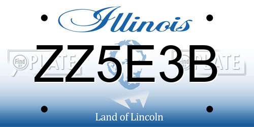ZZ5E3B Illinois License Plate