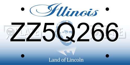 ZZ5Q266 Illinois License Plate