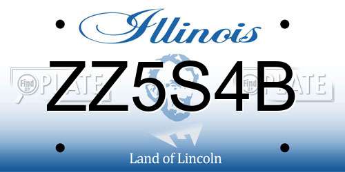ZZ5S4B Illinois License Plate