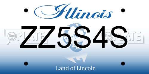 ZZ5S4S Illinois License Plate