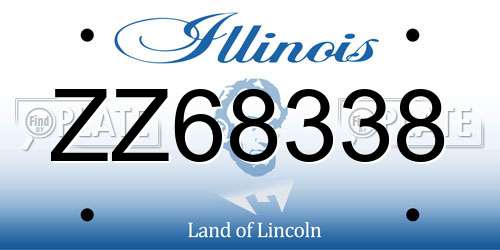 ZZ68338 Illinois License Plate