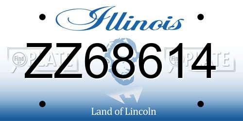 ZZ68614 Illinois License Plate