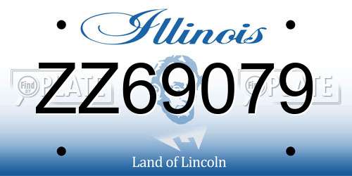 ZZ69079 Illinois License Plate