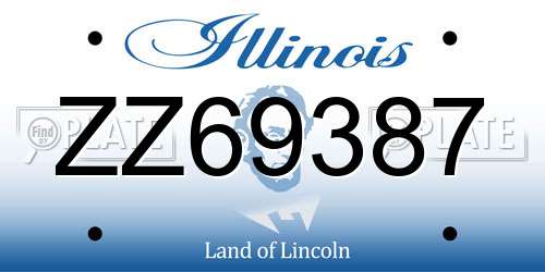 ZZ69387 Illinois License Plate