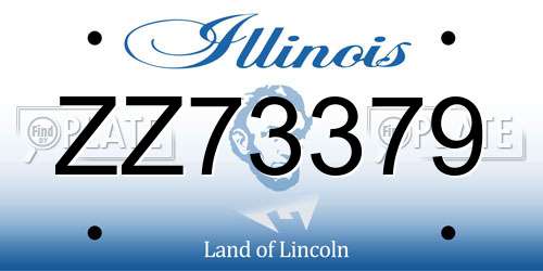 ZZ73379 Illinois License Plate