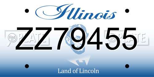 ZZ79455 Illinois License Plate
