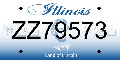 ZZ79573 Illinois License Plate